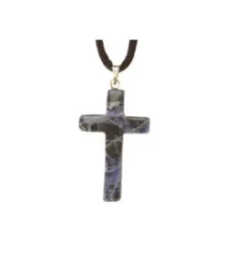 Vedhæng, Kors i sodalit-sten, med snor