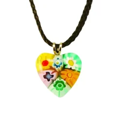 Vedhæng med hjerte af Murano-glas